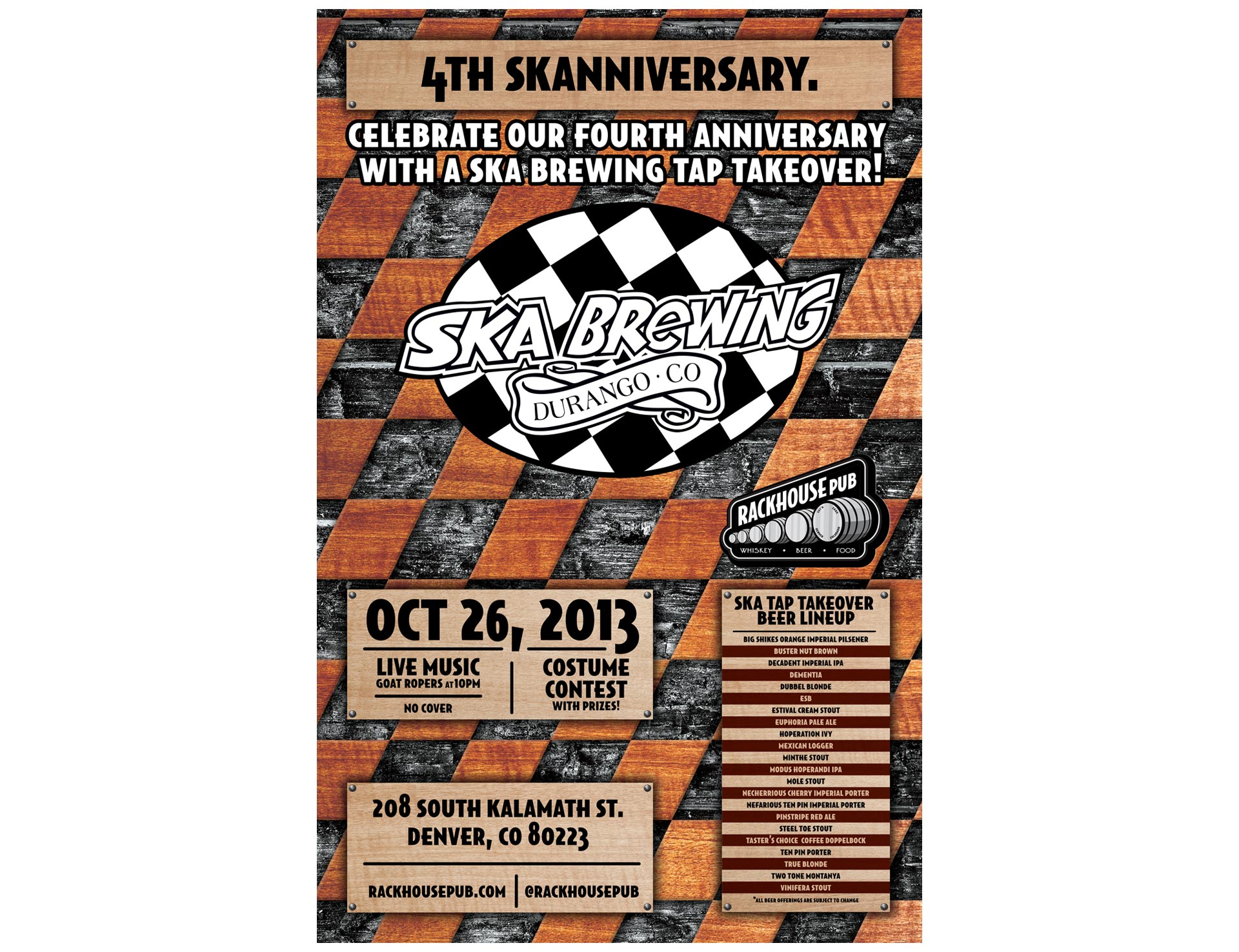 4th Anniversary — Ska Brewing Brewing Tap Takeover